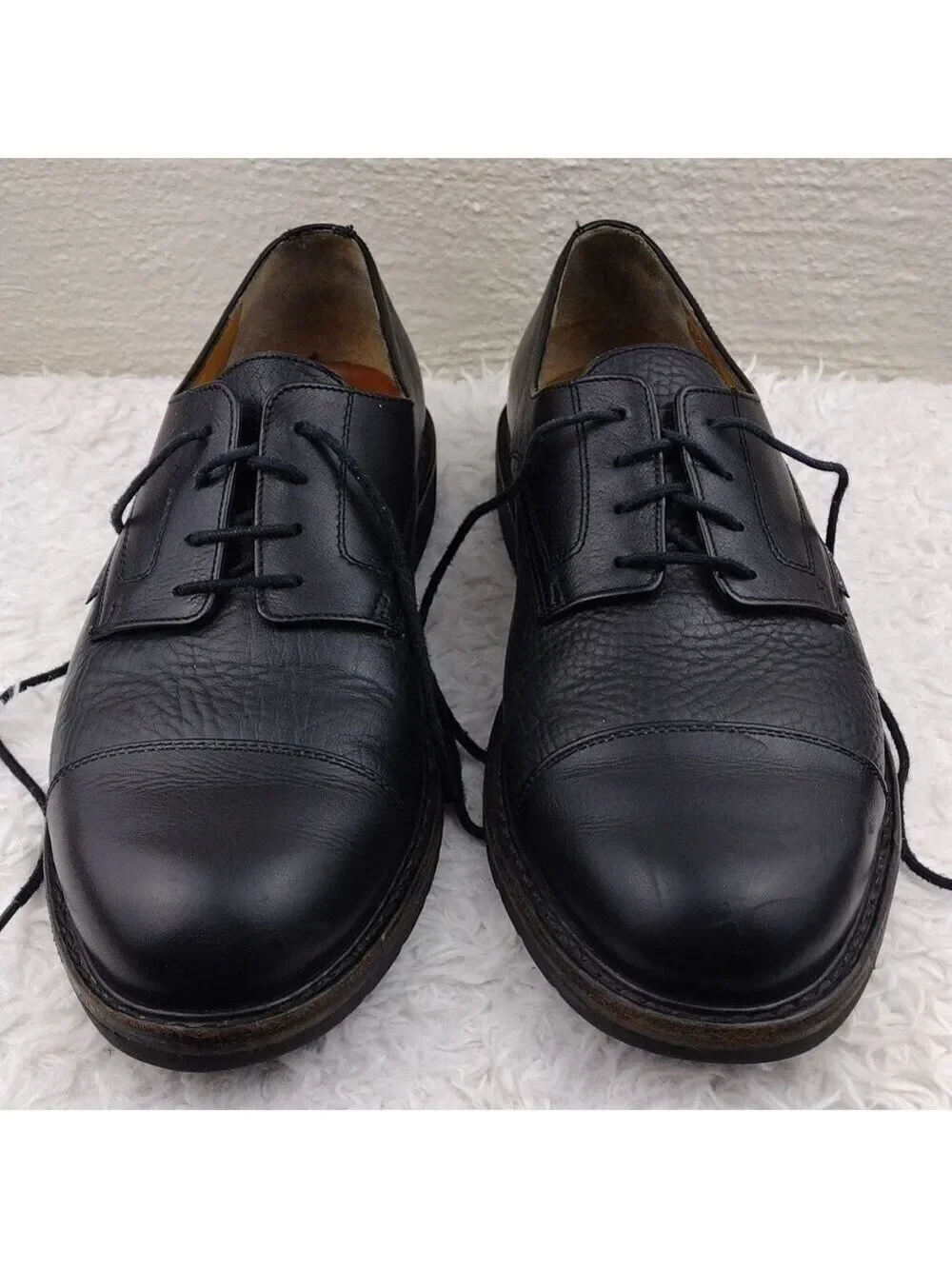 Mephisto Air-Relax Goodyear Welt Men's Black Leather Lace Up  Casual Work Shoe